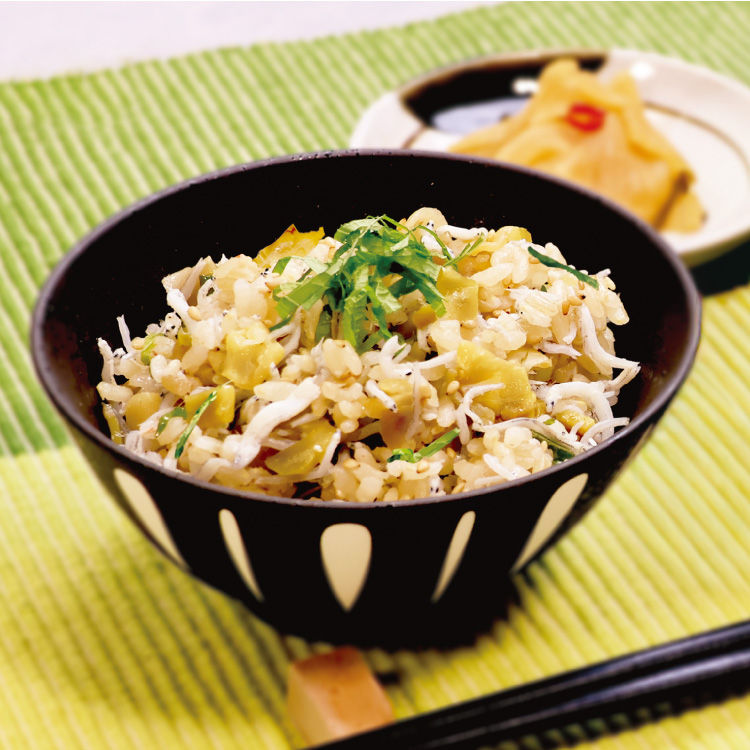 ザーサイしらすご飯